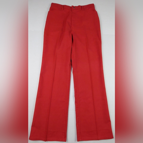 VTG Levis For Me Jeans Womens Size 30x30 Red Wide Flare Bell Bottom White Tab - Picture 1 of 16